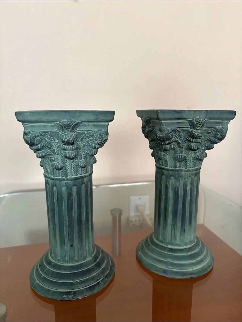 Column Candle Holders  set of 2